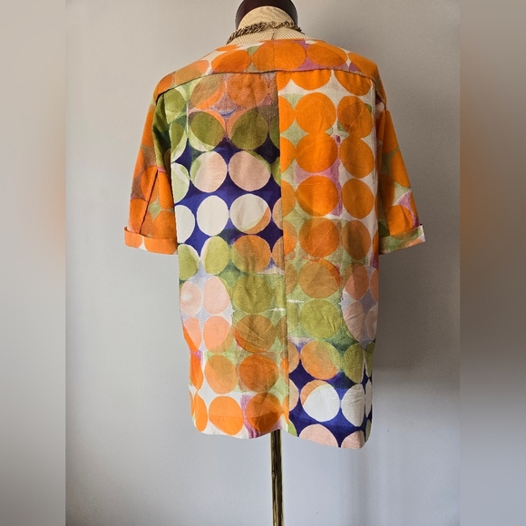 TIGER OF SWEDEN 100% Silk Circle Pattern Blouse. Size 36/ Small - Picture 8 of 16